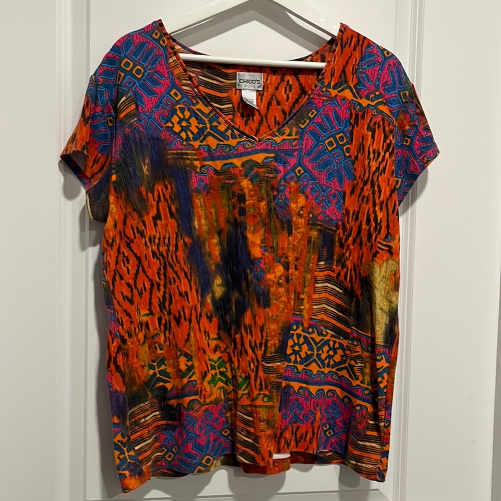 Chico’s Size 3 = 16 Women’s short sleeve tee.